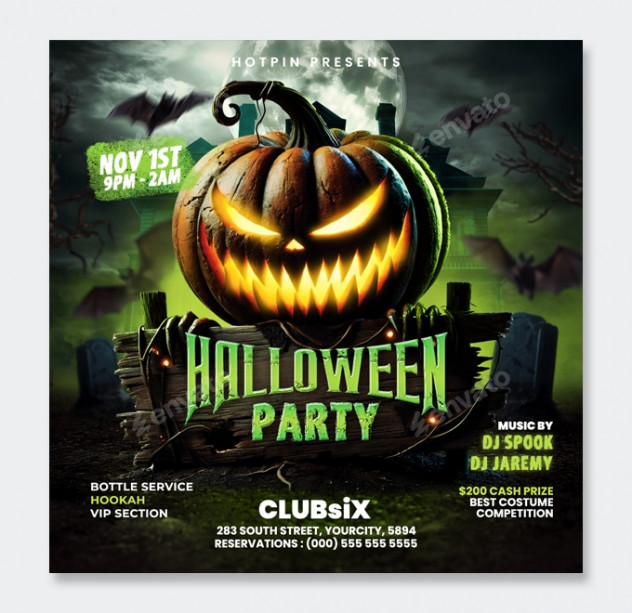 Modern Halloween Flyer Design