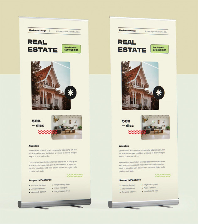 Preview of Real Estate Roll-Up Banner Template