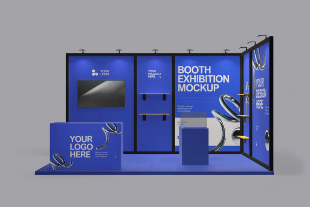 Flexible Exhibition Booth Mockup preview #3