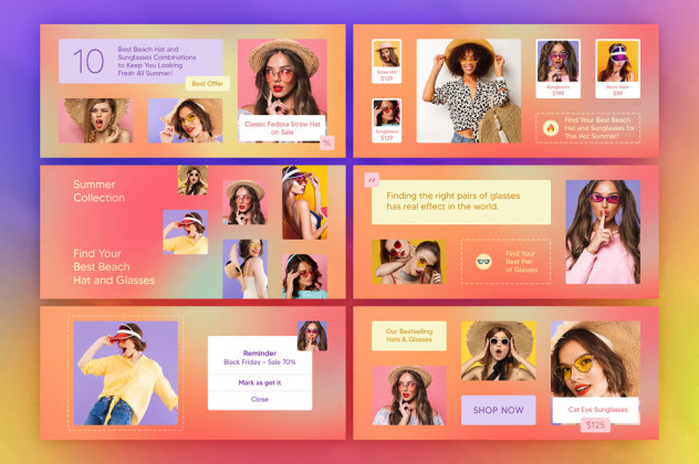 6 Fashion Facebook Covers Design - PSD preview #3