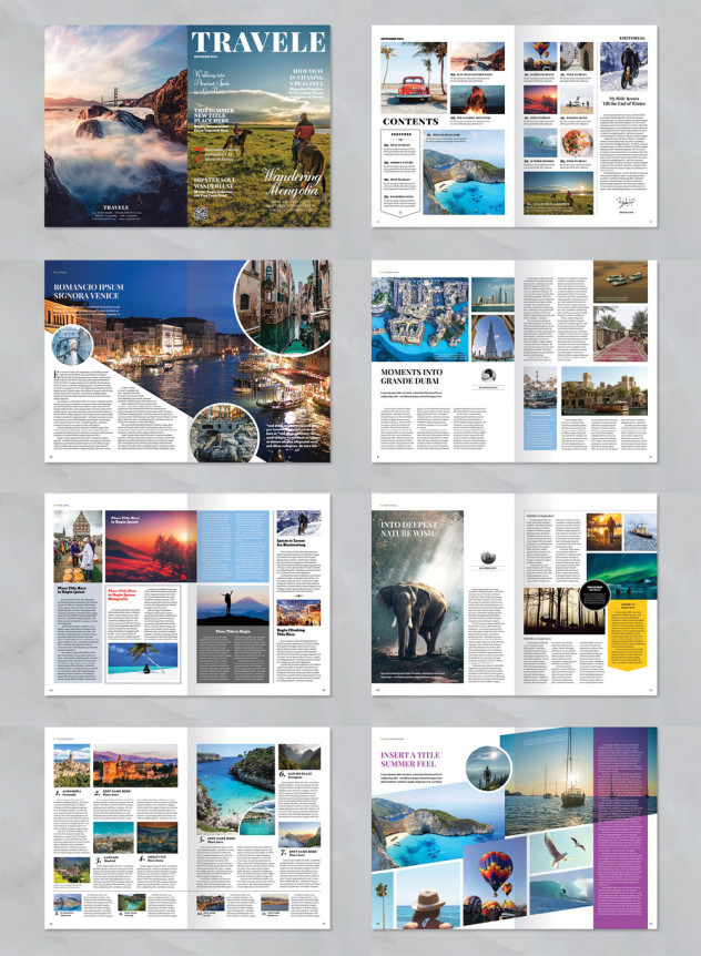 Traveling Magazine Template InDesign - product preview 0