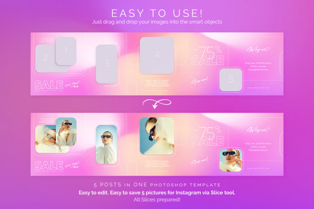Fashion Instagram Carousel Template preview #2