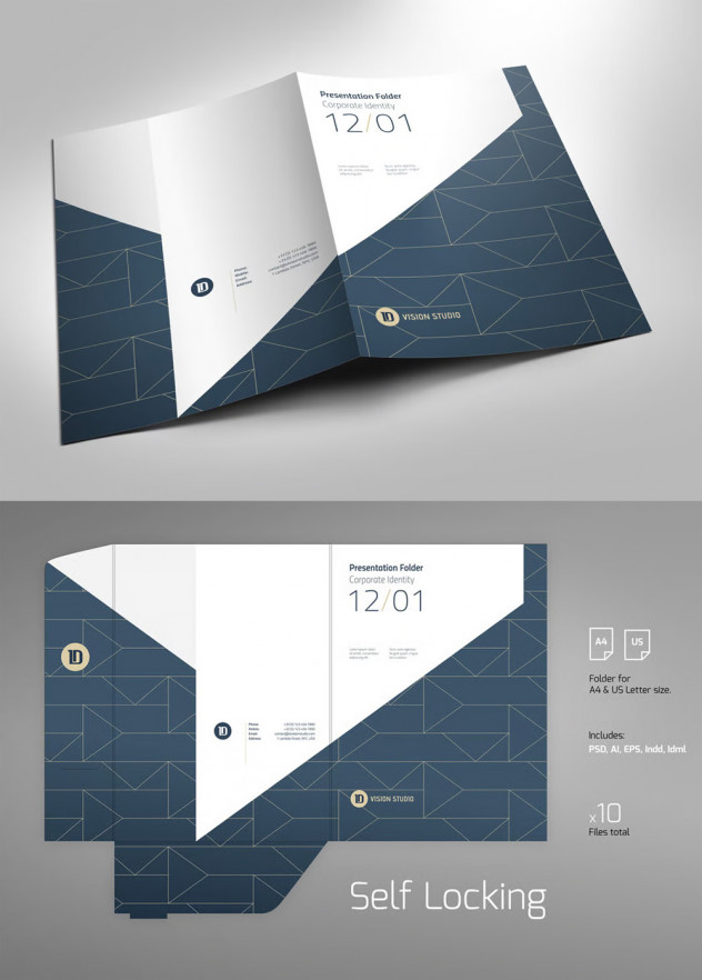 Geometric Presentation Folder Template