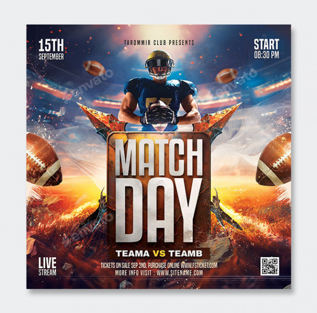 Football Flyer Template PSD - product preview 1