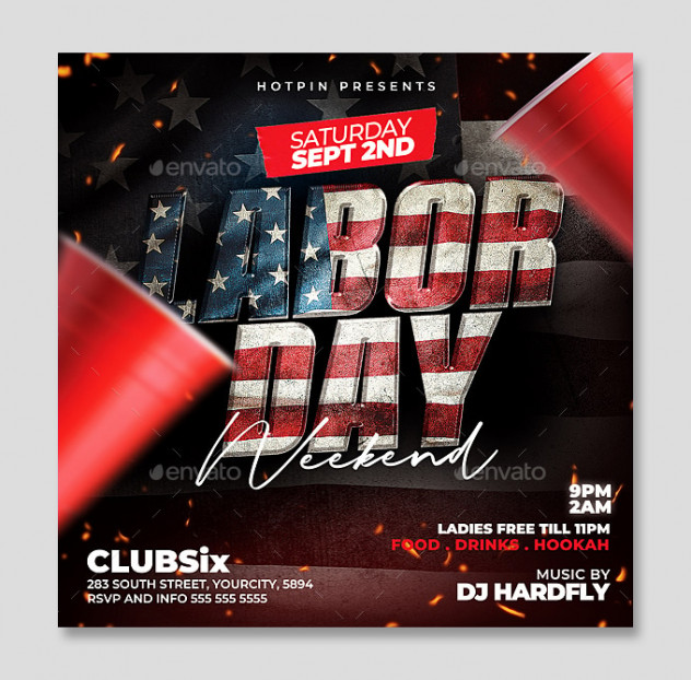 Preview of Labor Day Flyer Design - PSD