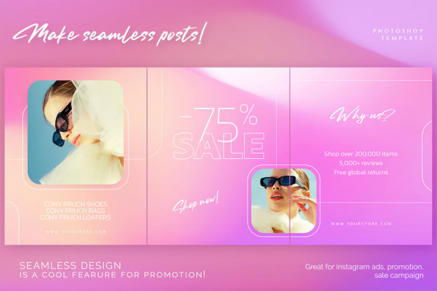 Fashion Instagram Carousel Template preview #4