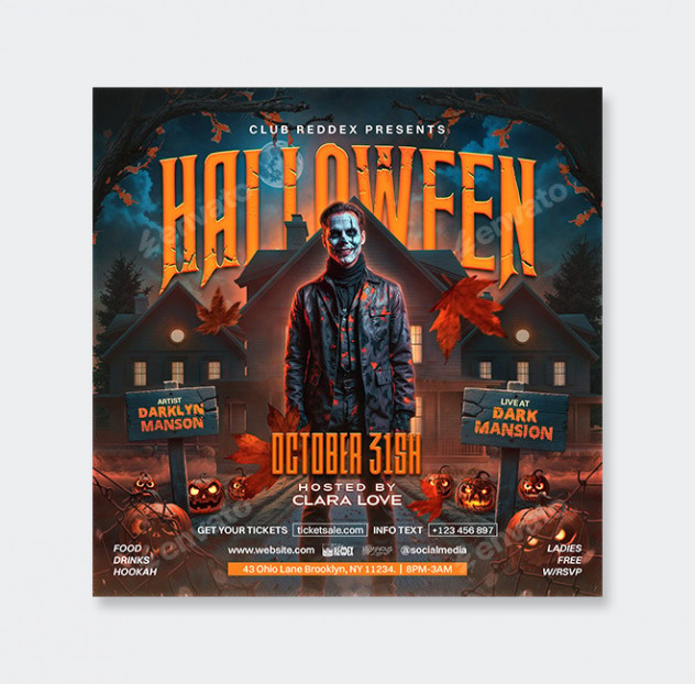 Halloween Party Flyer Template